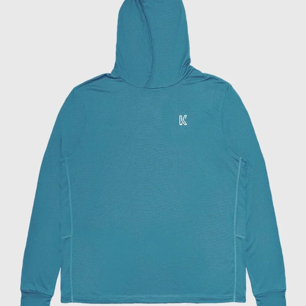 Koup Teal Performance Base Layer Long Sleeve Hood… - image 1
